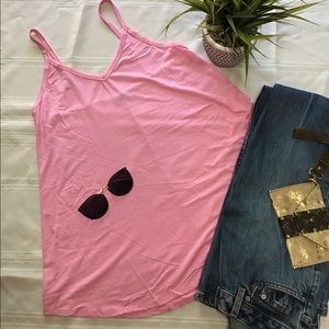 🆕 NWOT Flamingo Pink Strappy Top -Large